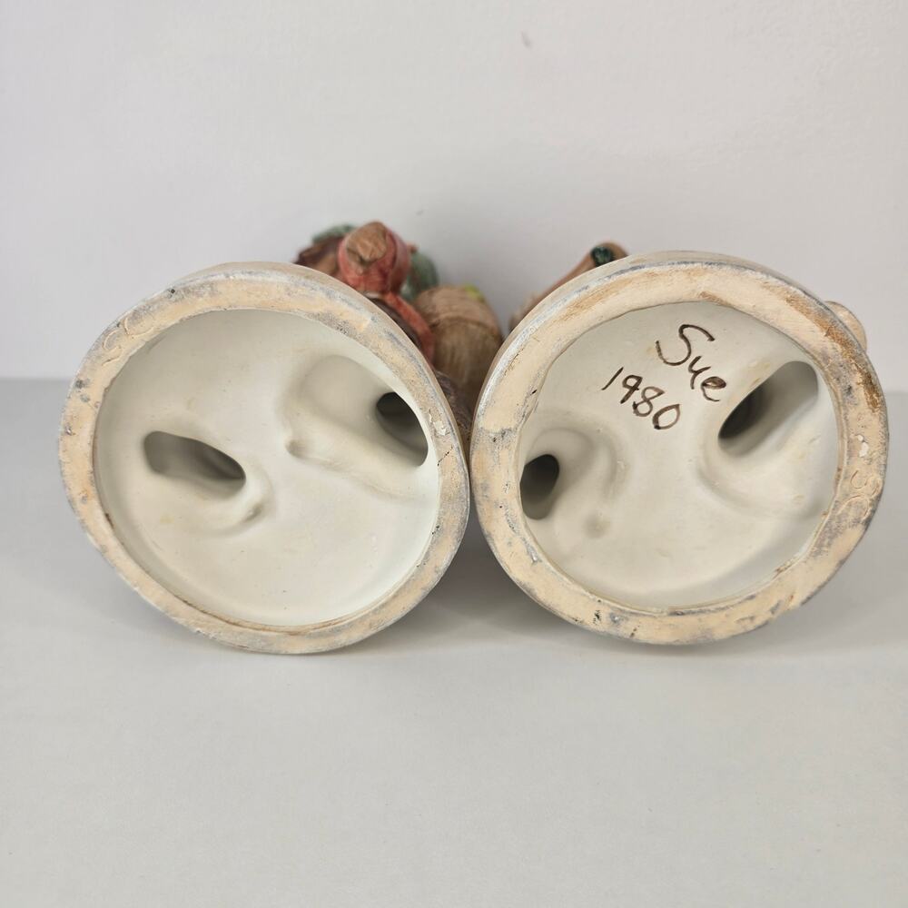 Vintage‎ Set Of 2 Boy & Girl 1980's Figurines
Ceramic KnickKnacks Trinkets Green - Picture 7 of 7